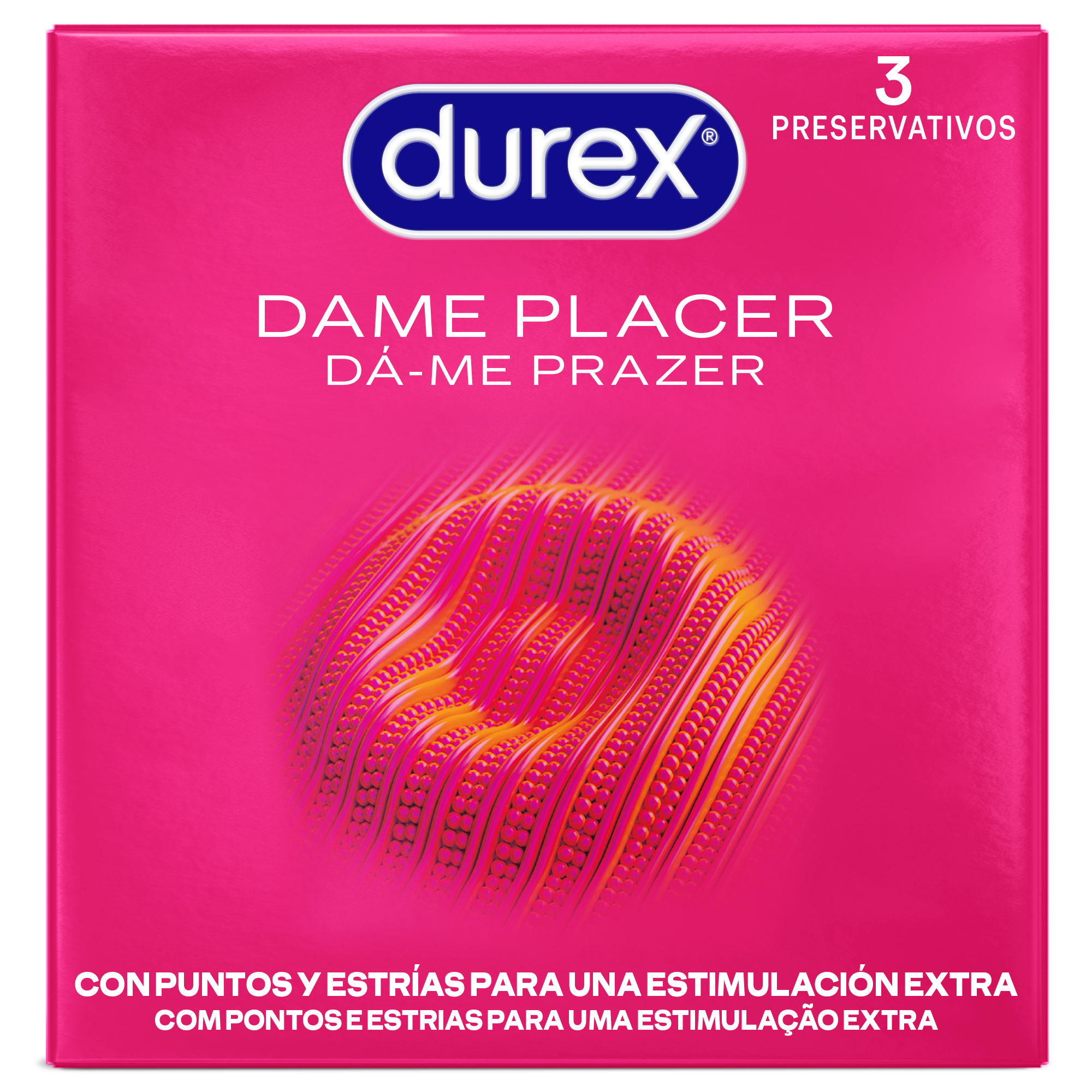 DUREX PLEASUREMAX 3 Preservativos